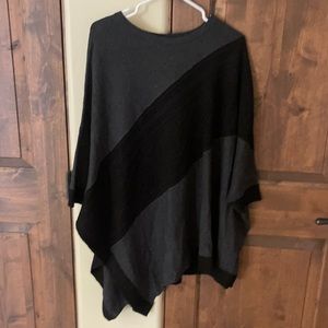Knit poncho sweater